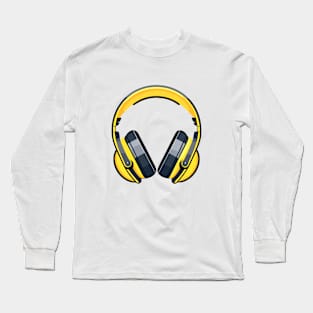 Music Headphone City Rhyme Wonderful Vibes Vector Graphic Long Sleeve T-Shirt